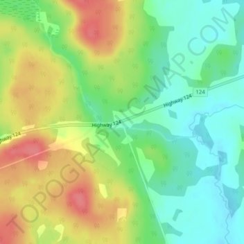 Strong topographic map, elevation, terrain