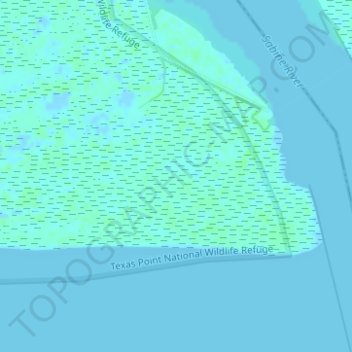 Texas Point topographic map, elevation, terrain