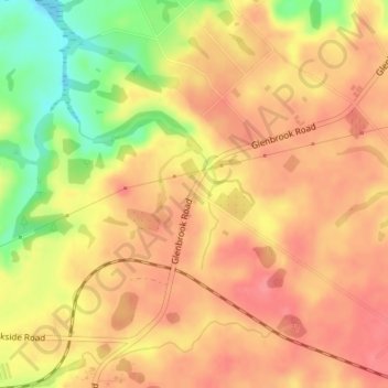 Glenbrook topographic map, elevation, terrain
