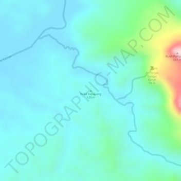 Bukit Kapayang topographic map, elevation, terrain