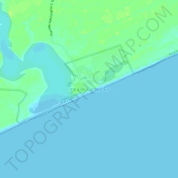 Praia de Carapebus topographic map, elevation, terrain