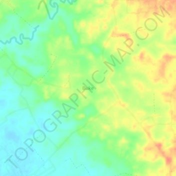 Buke topographic map, elevation, terrain