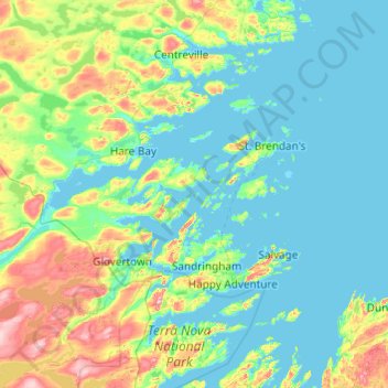 Rocky Islands topographic map, elevation, terrain