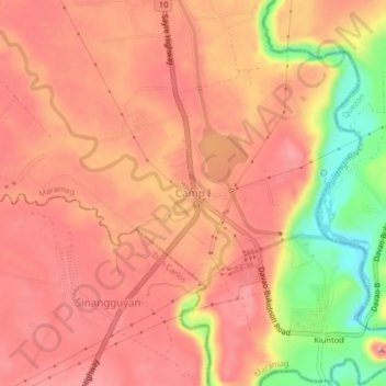 Camp One topographic map, elevation, terrain