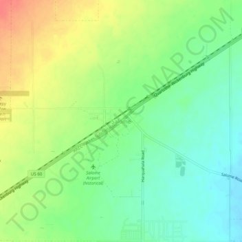 Salome topographic map, elevation, terrain