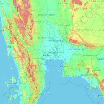 Nonthaburi Province topographic map, elevation, terrain