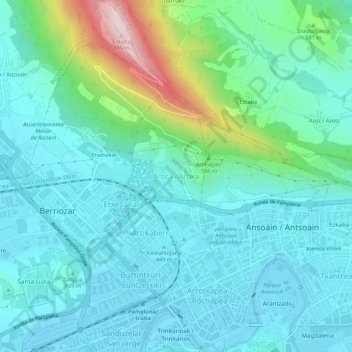 Artica topographic map, elevation, terrain