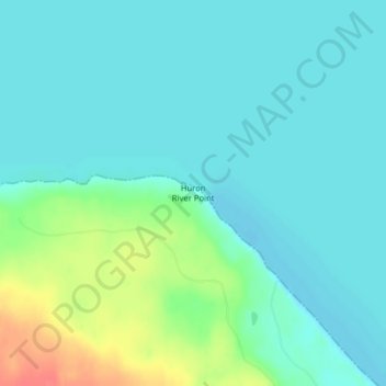Huron River Point topographic map, elevation, terrain