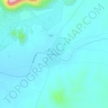 Spitzkoppe topographic map, elevation, terrain