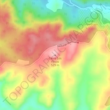 Cerro Los Fosos topographic map, elevation, terrain