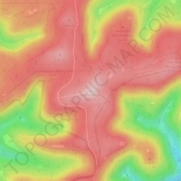 Hortenkopf topographic map, elevation, terrain
