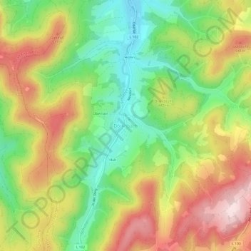 Dörlinbach topographic map, elevation, terrain