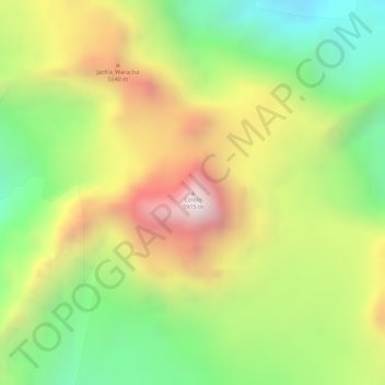 Cololo topographic map, elevation, terrain