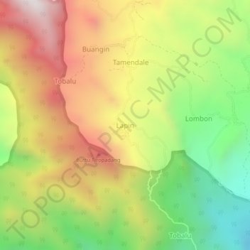 Lapin topographic map, elevation, terrain