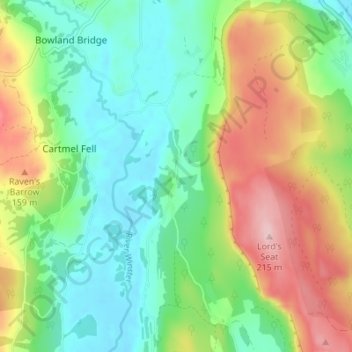 Pool Bank topographic map, elevation, terrain