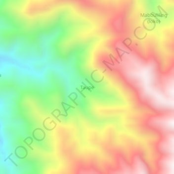 Taupe topographic map, elevation, terrain