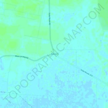 Esther topographic map, elevation, terrain