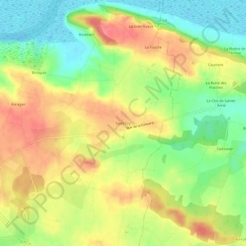 Saint-Cry topographic map, elevation, terrain