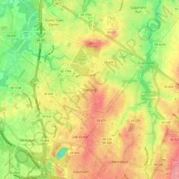 Sterling topographic map, elevation, terrain