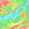 Lake Shawnee topographic map, elevation, terrain