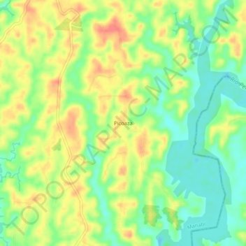 Picoaza topographic map, elevation, terrain