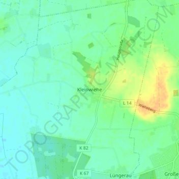 Kleinwiehe topographic map, elevation, terrain