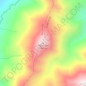 Algarrobo topographic map, elevation, terrain