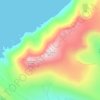 Croaghaun topographic map, elevation, terrain