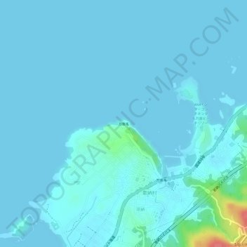 Manzamō topographic map, elevation, terrain