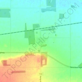 Wanham topographic map, elevation, terrain