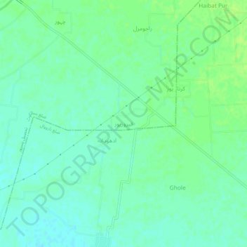 Ferozepur topographic map, elevation, terrain