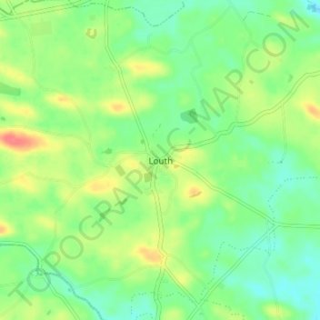 Louth topographic map, elevation, terrain