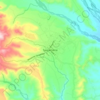 Tauramena topographic map, elevation, terrain