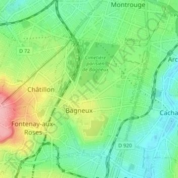 Résidence Pablo Picasso topographic map, elevation, terrain