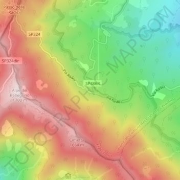 Imbrancamento topographic map, elevation, terrain
