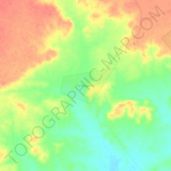 Tinfouchy topographic map, elevation, terrain