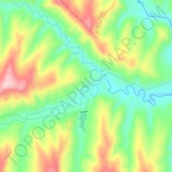 川口 topographic map, elevation, terrain