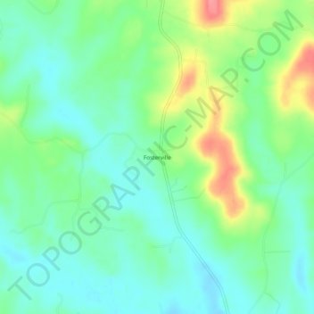 Fosterville topographic map, elevation, terrain