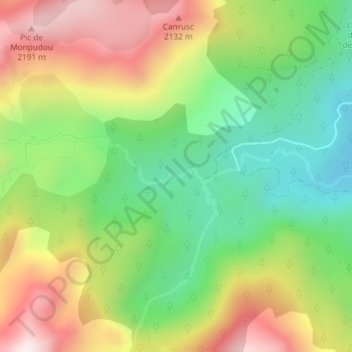 La Restanque topographic map, elevation, terrain