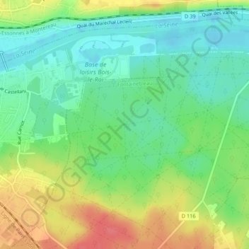 Carrefour de Sermaise topographic map, elevation, terrain