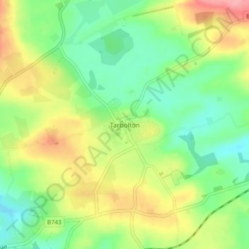 Tarbolton topographic map, elevation, terrain