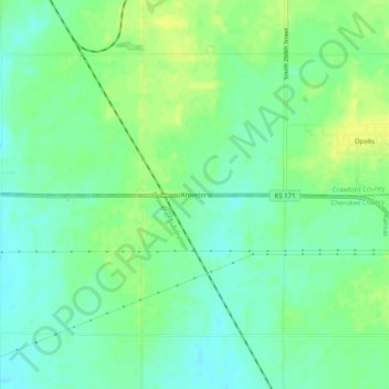 Kniveton topographic map, elevation, terrain