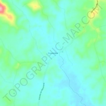 Contendas topographic map, elevation, terrain