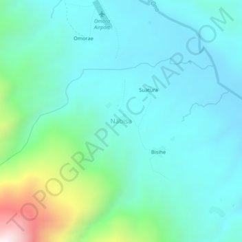 Nabisa topographic map, elevation, terrain