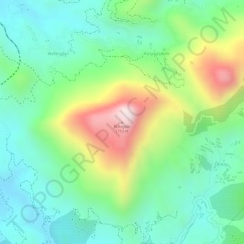Kotagala topographic map, elevation, terrain
