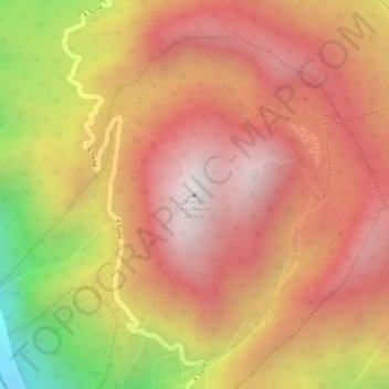 Volcán Cerro Machín topographic map, elevation, terrain