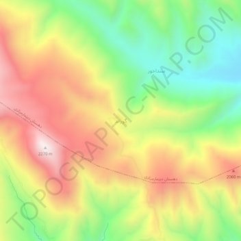 گوراند topographic map, elevation, terrain