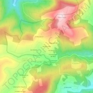 Remourelle topographic map, elevation, terrain