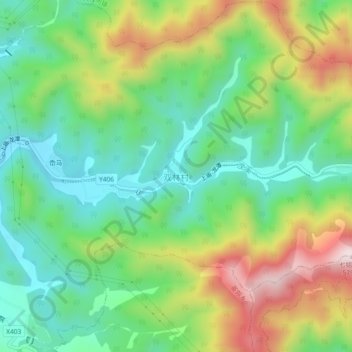 双林村 topographic map, elevation, terrain