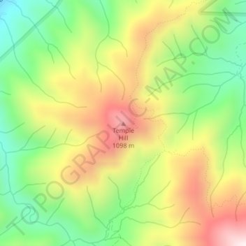 Temple Hill topographic map, elevation, terrain